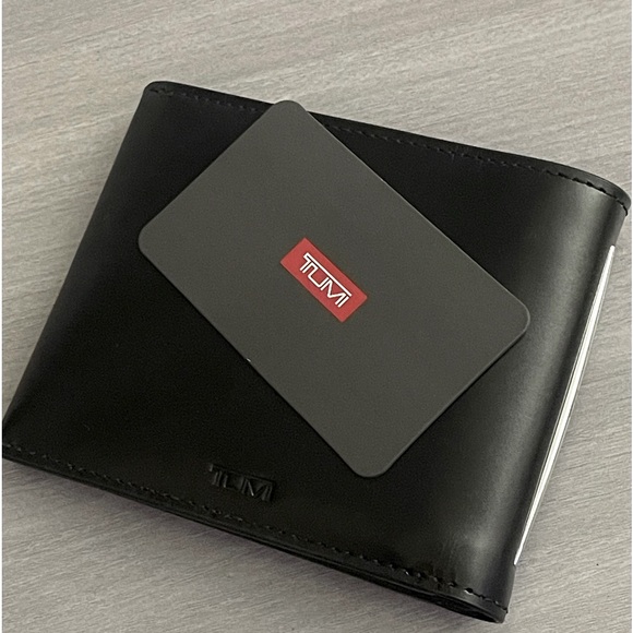 TUMI Double bifold black men’s wallet - Picture 1 of 13